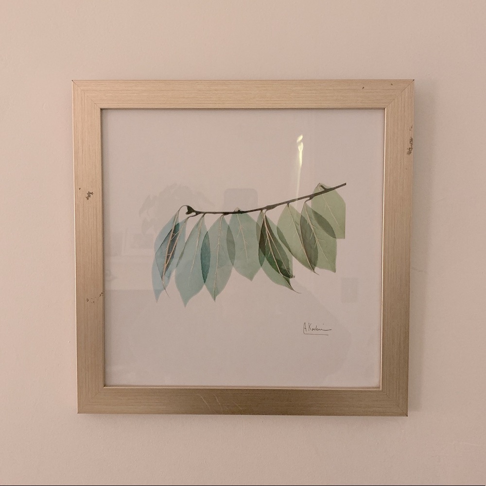 Gold Frame Leaf Print